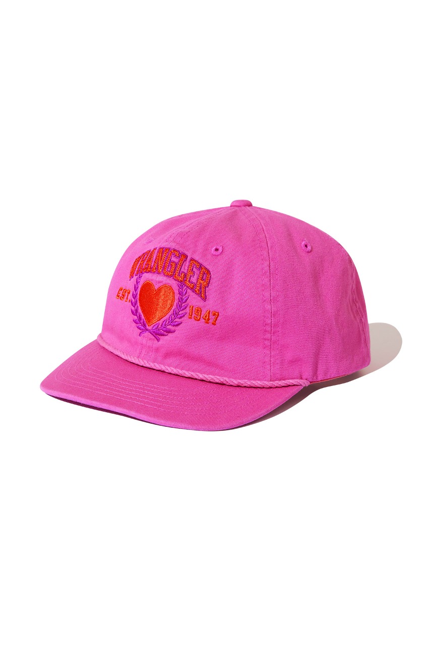 하트 로고 스냅백 핑크